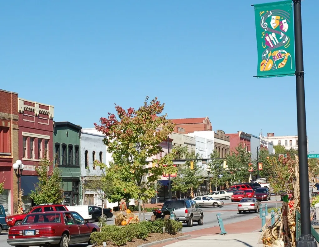 Downtown Anderson, near Billy Cain Ford